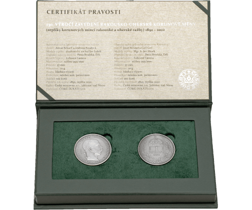 130 let koruny - sada medailí