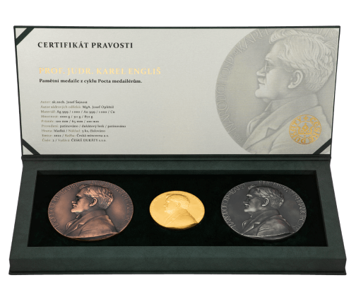 Karel Engliš – sada tří medailí
