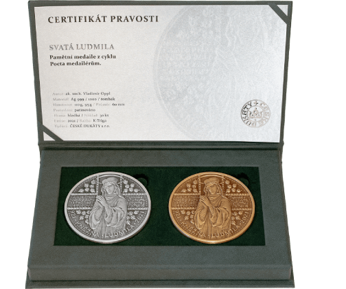 Svatá Ludmila - sada dvou medailí