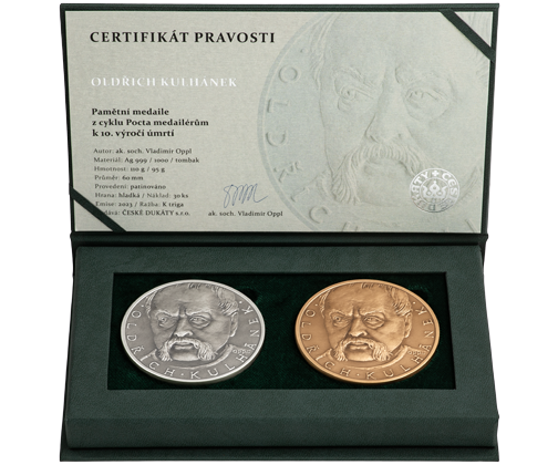 Oldřich Kulhánek – sada dvou medailí